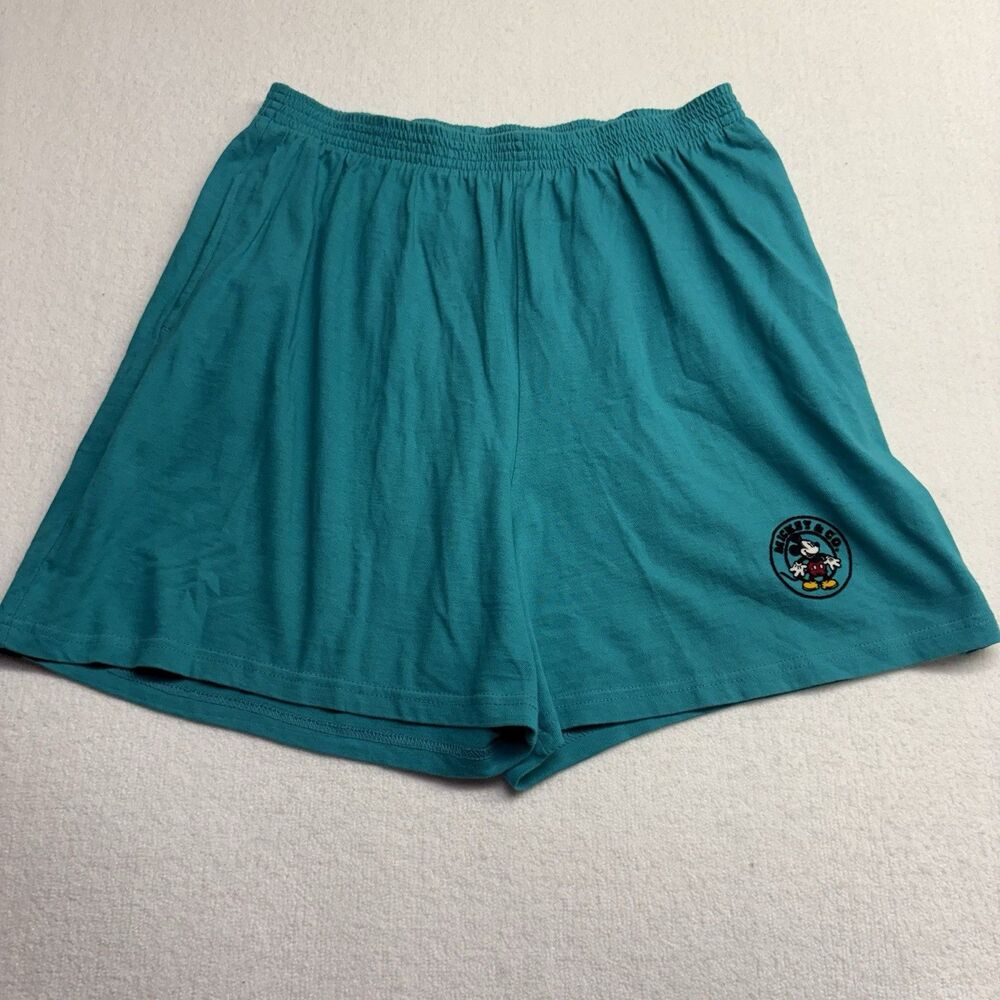 Vintage Disney 100% Cotton Shorts With Mickey Logo-Large